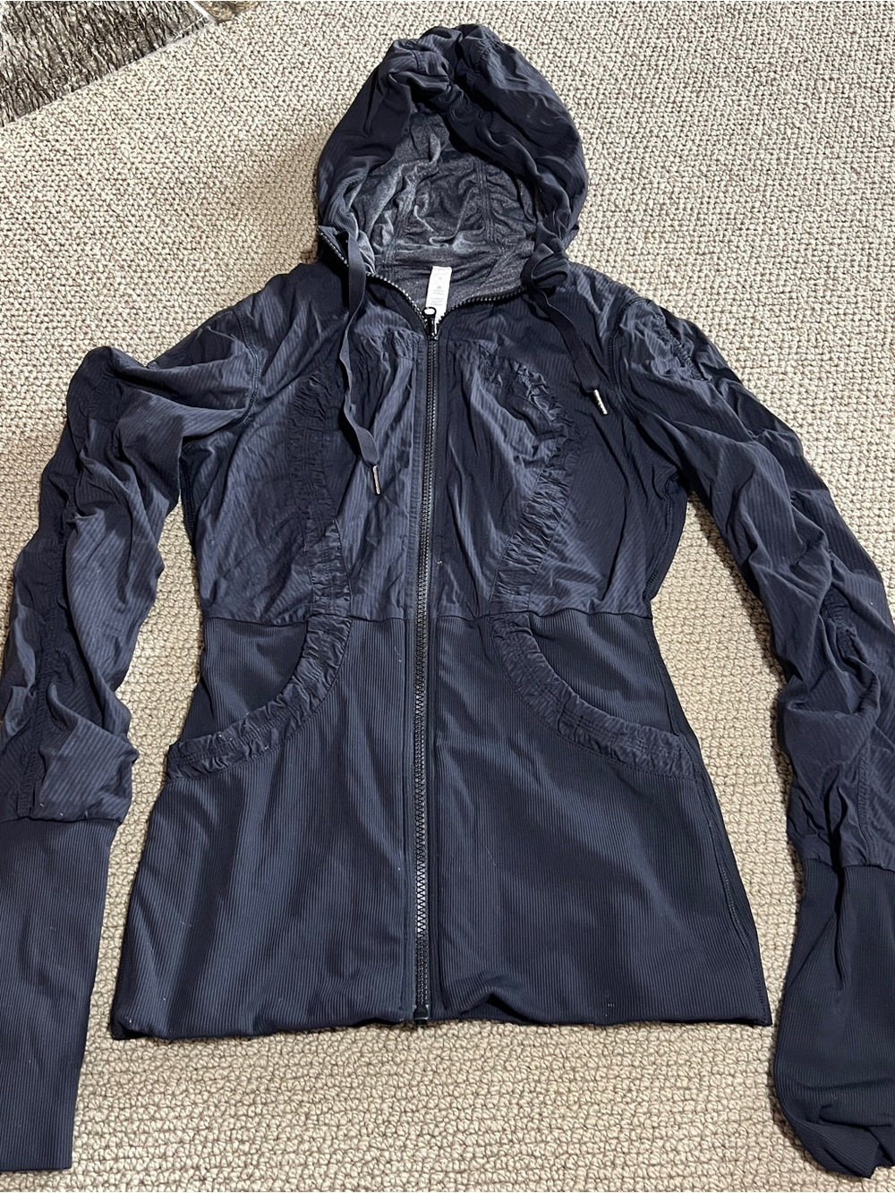 lululemon athletica navy hooded utility jacket